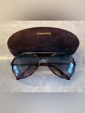 Tom Ford Ramone TF149 52F Aviator Sunglasses Tortoise Brown Gradient Italy Luxur